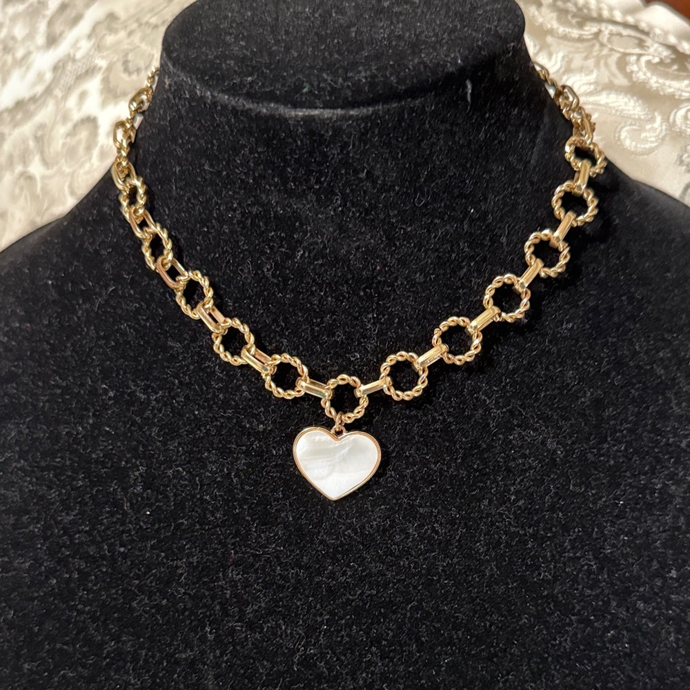 Gold Heart Pendant Necklace